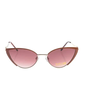 Ochelari de soare cat eye cu lentile maro si detalii aurii