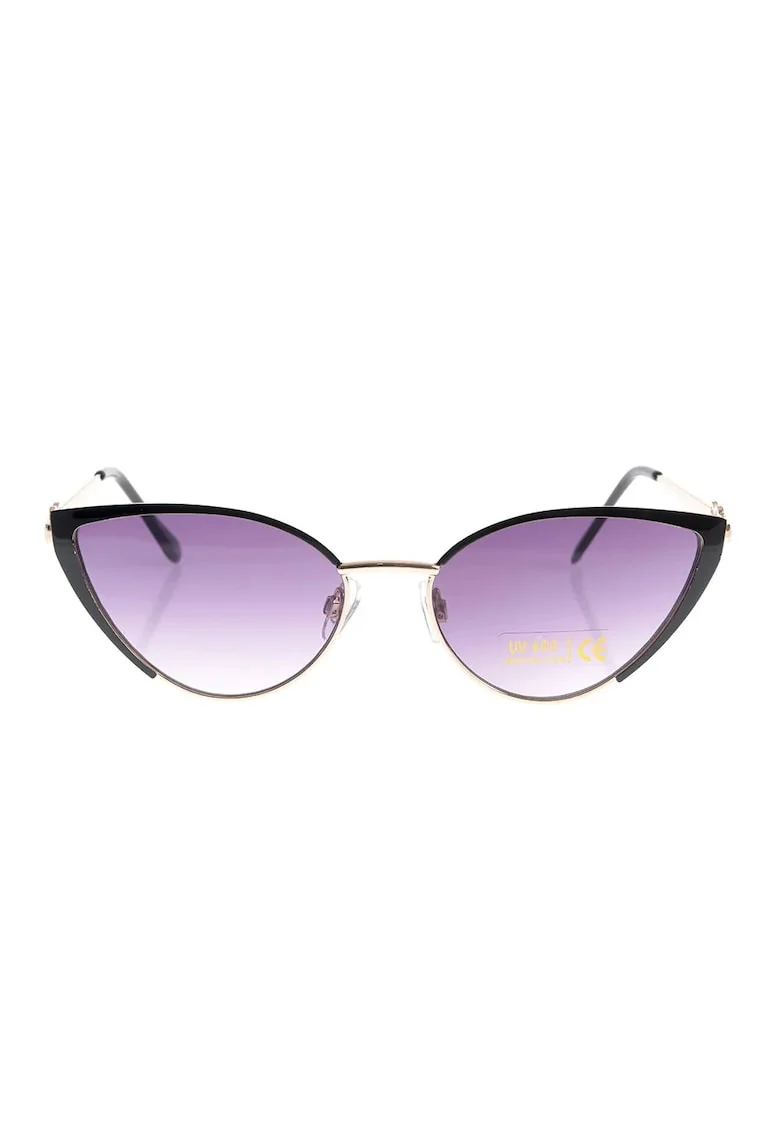 Ochelari de soare cat eye cu lentile degrade mov si detalii aurii