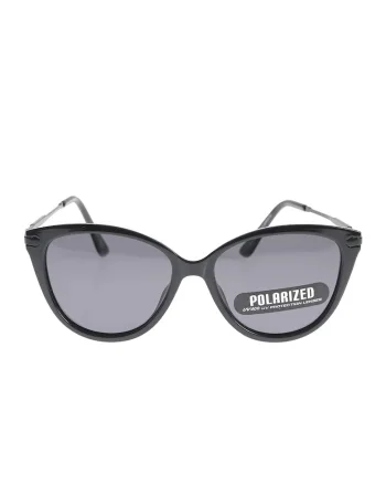 Ochelari de soare cat eye negri cu lentile polarizate UV400