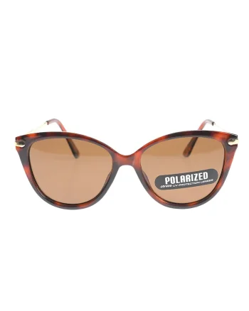 Ochelari de soare polarizati stil cat eye cu rama tortoise