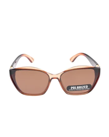 Ochelari de soare eleganti maro cu design cat eye
