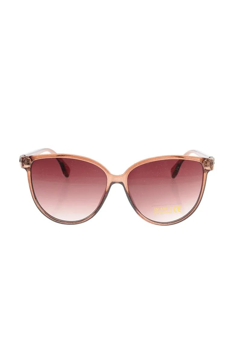 Ochelari de soare stil cat eye cu design rafinat si nuante calde