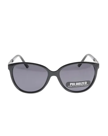 Ochelari de soare polarizati negri cu detalii metalice elegante