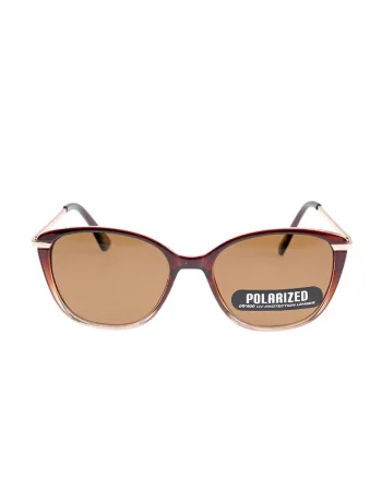 Ochelari de soare cat eye maro cu lentile polarizate UV400