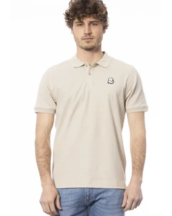 Tricou polo de bumbac pique, Bej