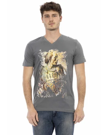Tricou regular-fit cu imprimeu, Gri