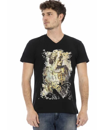 Tricou regular-fit cu imprimeu, Negru