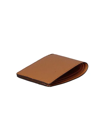 Portofel de piele pliabil, Caramel