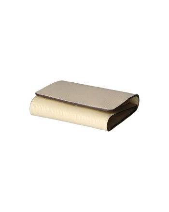 Portofel de piele pliabil 25597, Bej