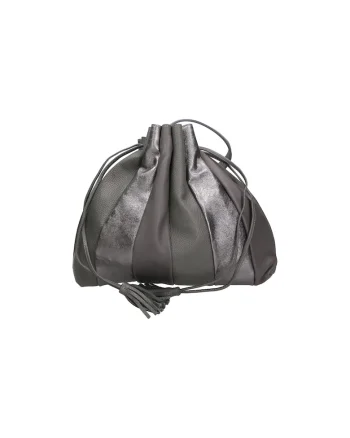 Geanta de piele texturata 25689, Gri