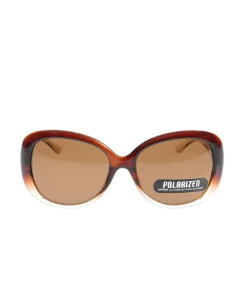 Ochelari de soare oversized cu lentile polarizate UV400, Maro