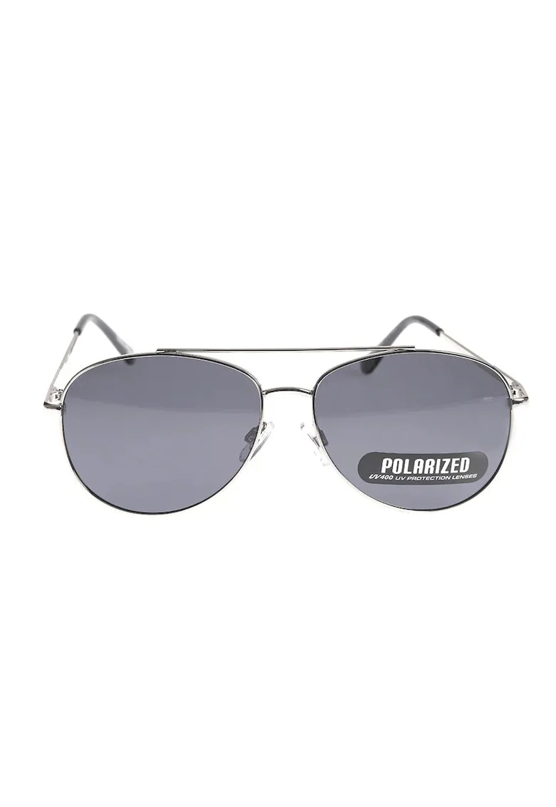 Ochelari de soare aviator cu lentile polarizate UV400, Argintiu