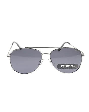 Ochelari de soare aviator cu lentile polarizate UV400, Argintiu