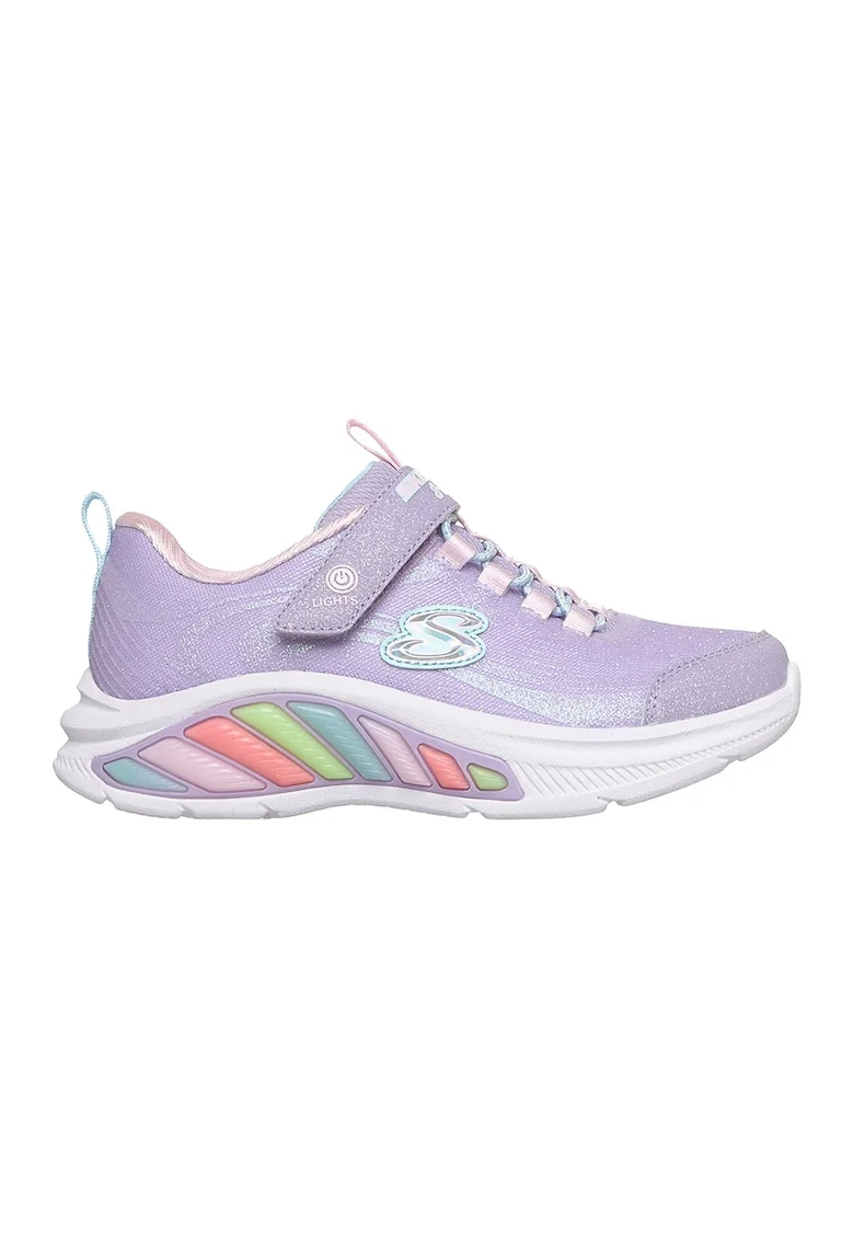 Pantofi sport cu LED Rainbow Cruisers - Glitzy Glo, Albastru glaciar/Ametist