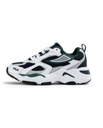 Pantofi sport cu aspect contrastant Ray Tracer, Alb/Verde englez/Bleumarin