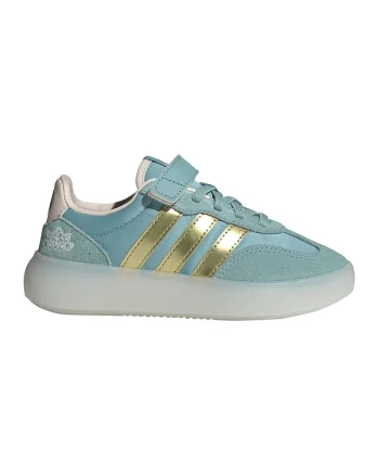 adidas Originals, Pantofi sport Barreda Decode din material textil cu garnituri din piele intoarsa, Auriu/Albastru glaciar