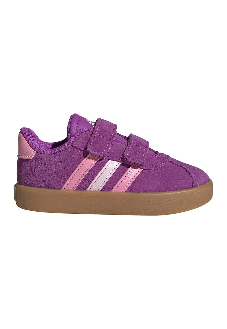 Pantofi sport Court 3.0 de piele intoarsa cu velcro, Violet