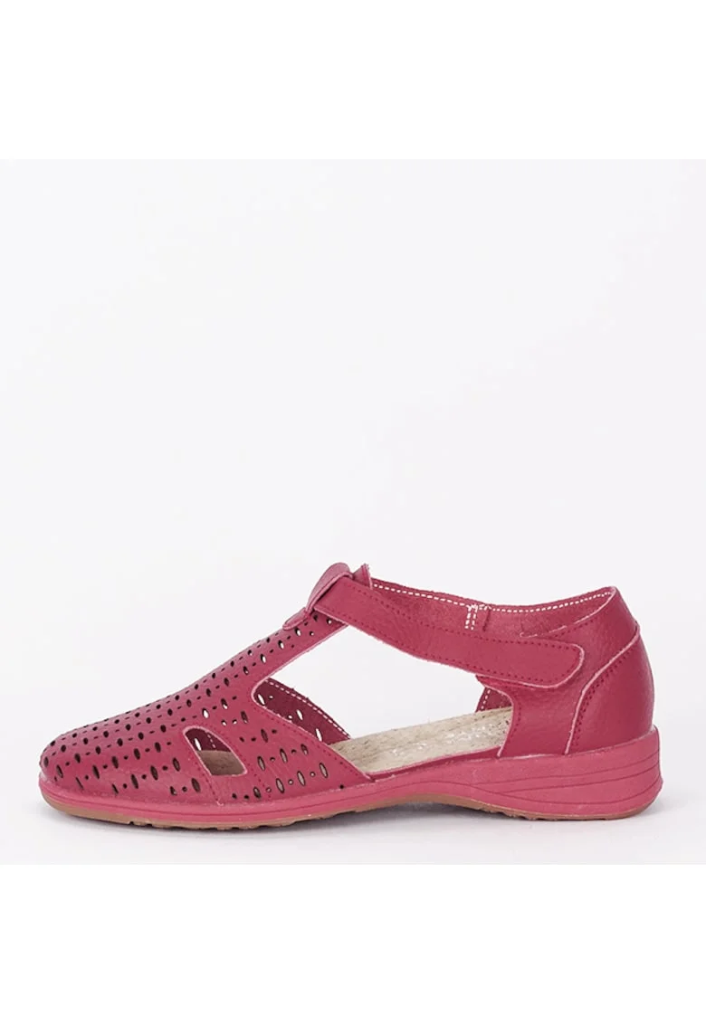 Balerini rosii din piele naturala 5112 M3 17702, Maro