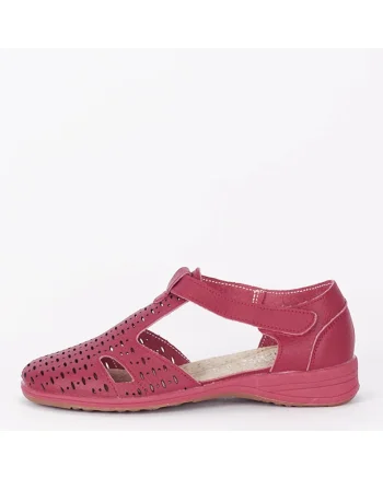 Balerini rosii din piele naturala 5112 M3 17702, Maro