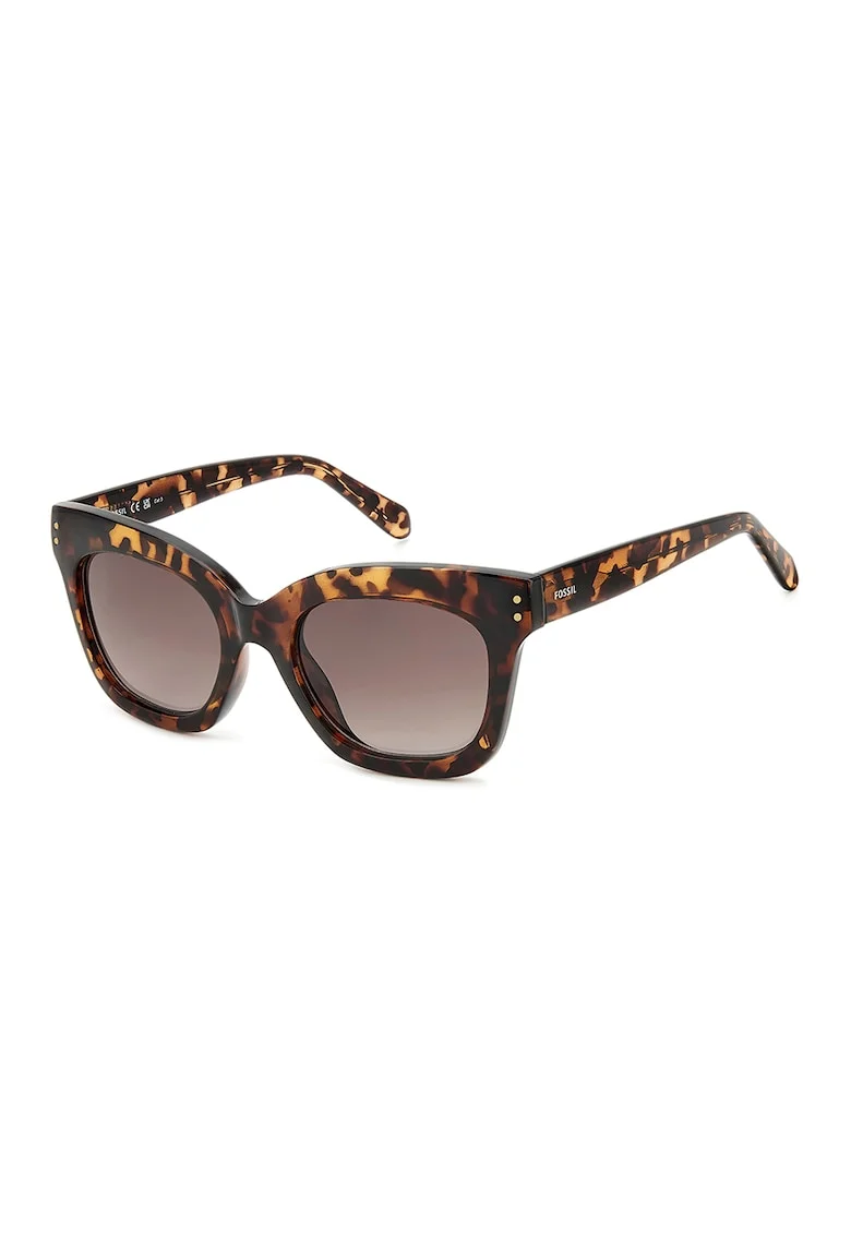 Ochelari de soare, cat-eye cu lentile in degrade, Maro