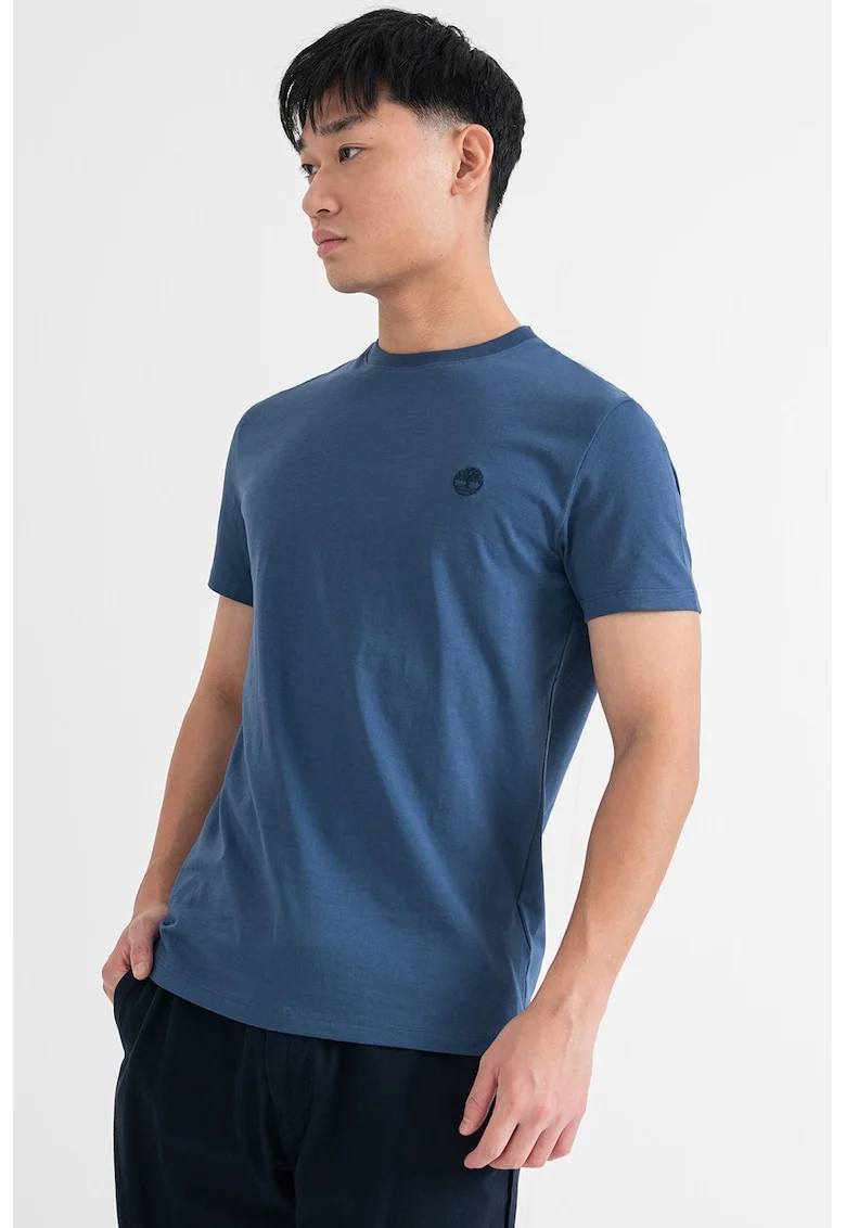 Tricou slim fit din bumbac Dun-River, Albastru inchis/Bleumarin