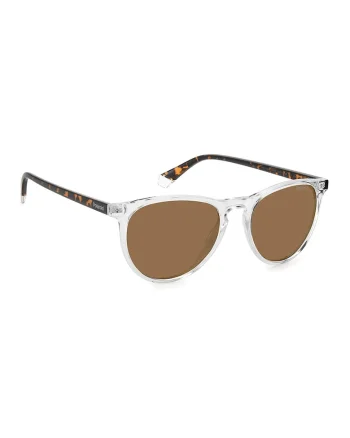 Ochelari soare pantos cu lentile polarizate, Maro/Transparent
