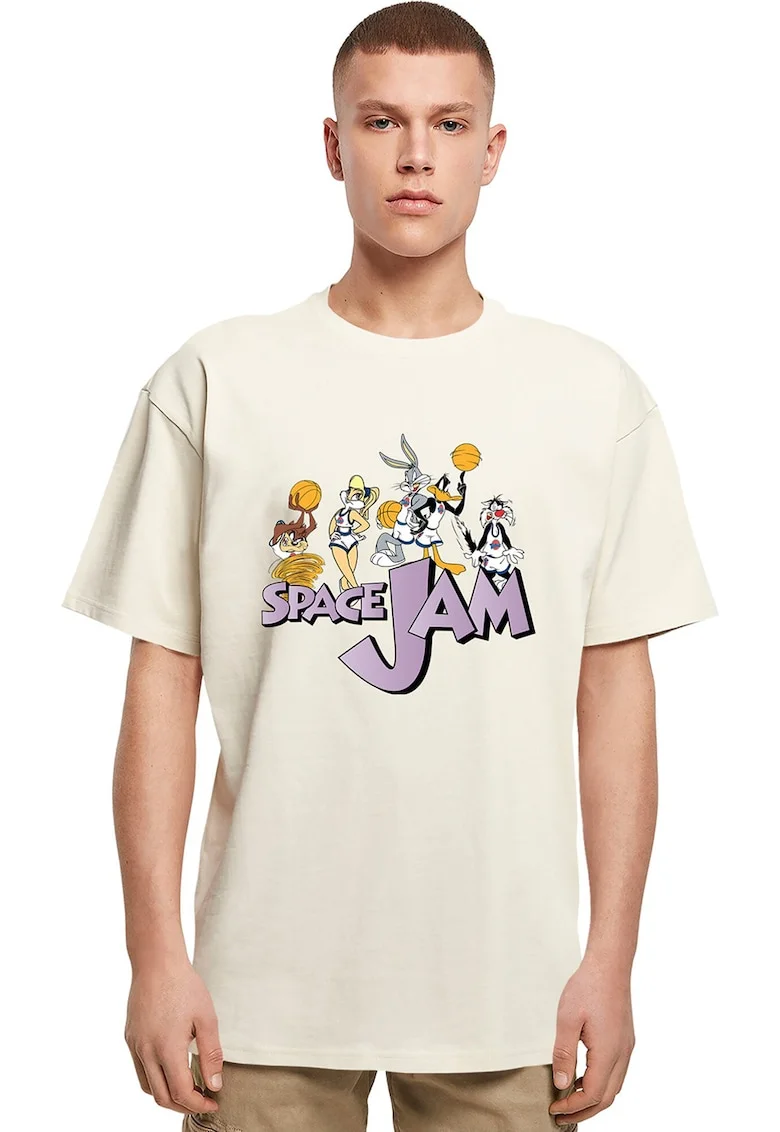 Tricou cu imprimeu desene animate, Portocaliu/Lila/Crem
