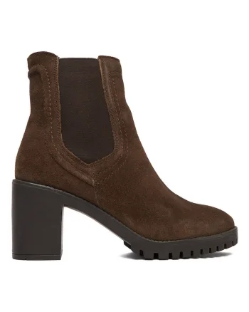 Botine dama,  piele naturala, clasic, maro,