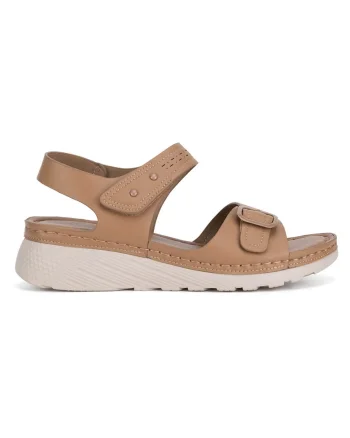 Sandale dama,  maro, Velcro, Maro