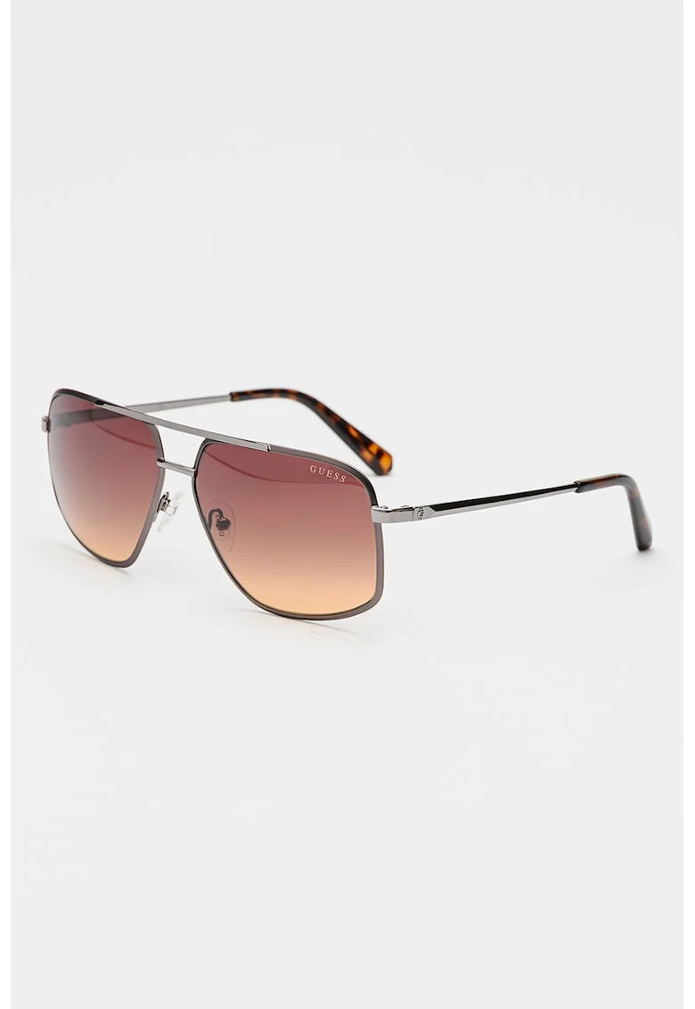 Ochelari de soare aviator cu lentile polarizate, Argintiu inchis/Argintiu