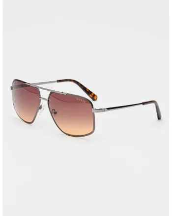 Ochelari de soare aviator cu lentile polarizate, Argintiu inchis/Argintiu