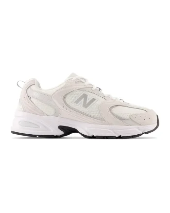 530 Pantofi sport unisex cu insertii din piele ecologica, Alb murdar