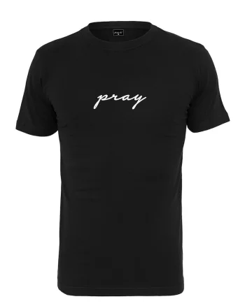 Tricou unisex de bumbac cu detaliu cu imprimeu text, Negru