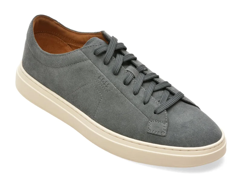 Pantofi sport BOSS gri, 3162, din piele naturala