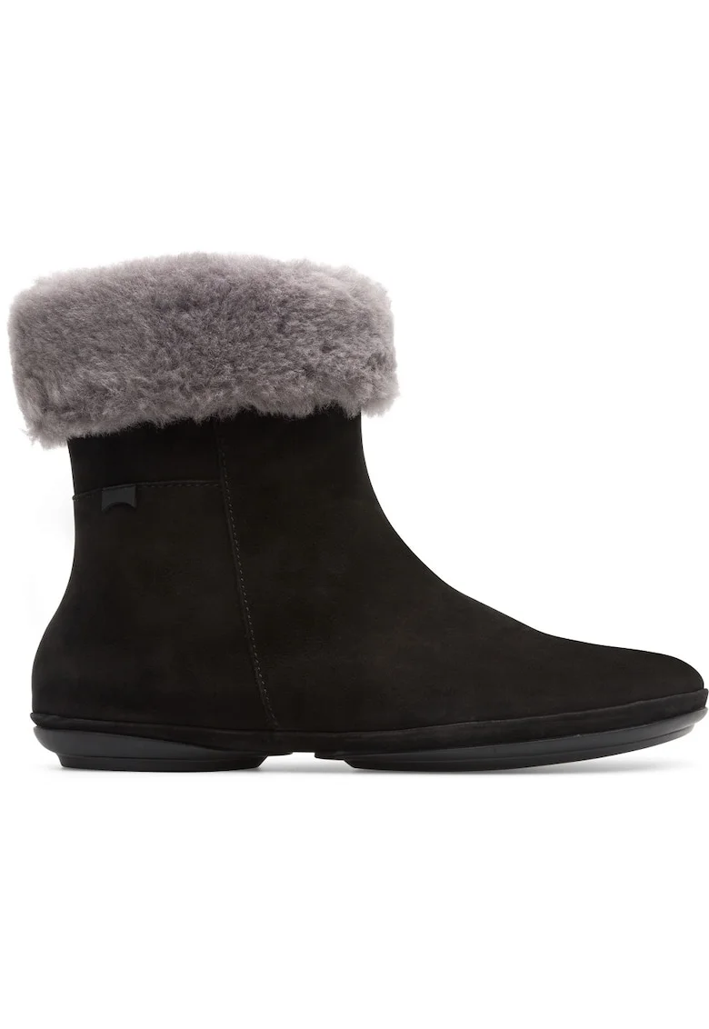 Ghete de piele nabuc fara inchidere Right 230730, Negru