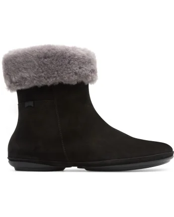 Ghete de piele nabuc fara inchidere Right 230730, Negru