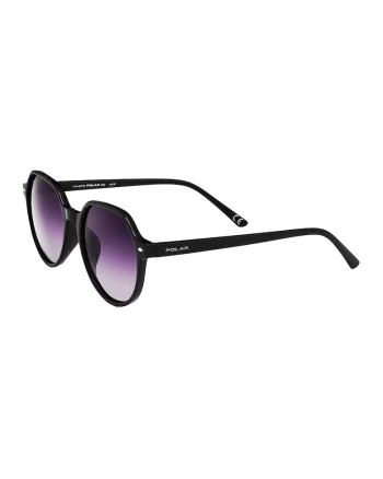 Ochelari de soare rotunzi unisex cu lentile polarizate Stefy, Negru