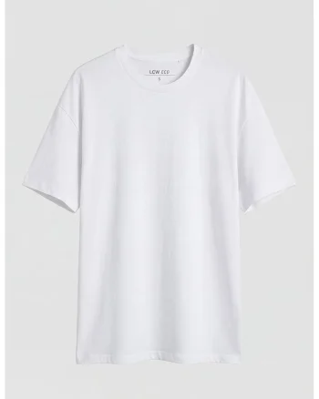 Tricou cu imprimeu si maneci cazute, Galben miere/Alb optic
