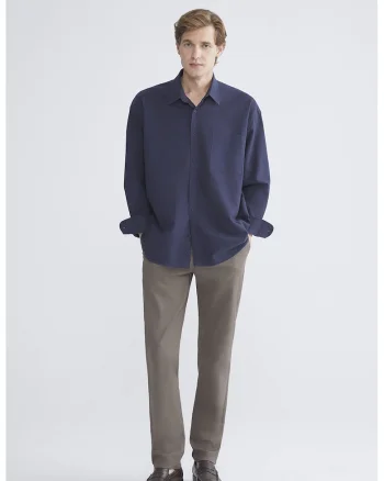 Pantaloni chino din amestec de bumbac, Maro taupe
