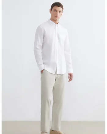 Pantaloni chino din amestec de bumbac, Gri deschis