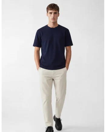 Pantaloni chino cu talie medie, Gri deschis