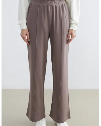 Pantaloni de trening cu talie elastica, Violet prafuit
