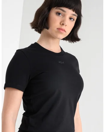 Tricou regular fit din bumbac organic Essential, Negru