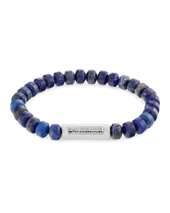 Bratara cu lapis lazuli, Albastru/Argintiu