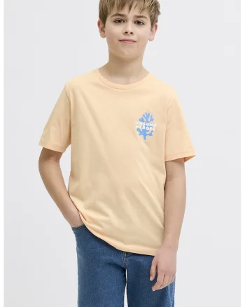 Tricou din bumbac cu imprimeu, Ocru