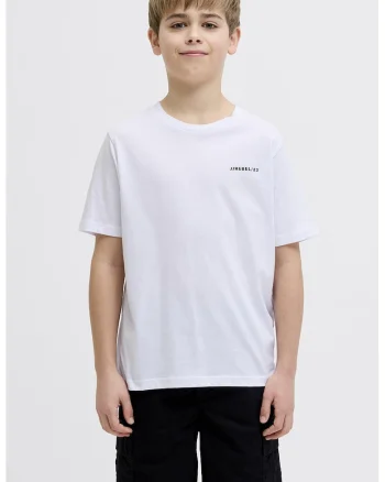 Tricou cu imprimeu pe partea din spate, Alb optic