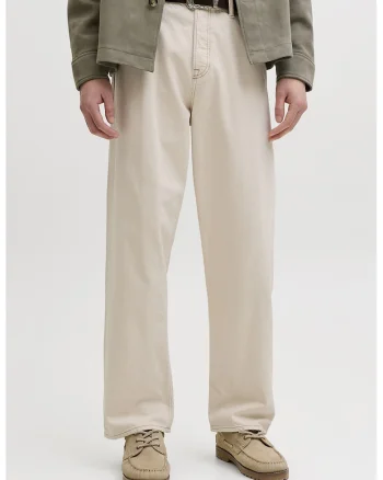 Blugi relaxed fit Alex, Crem