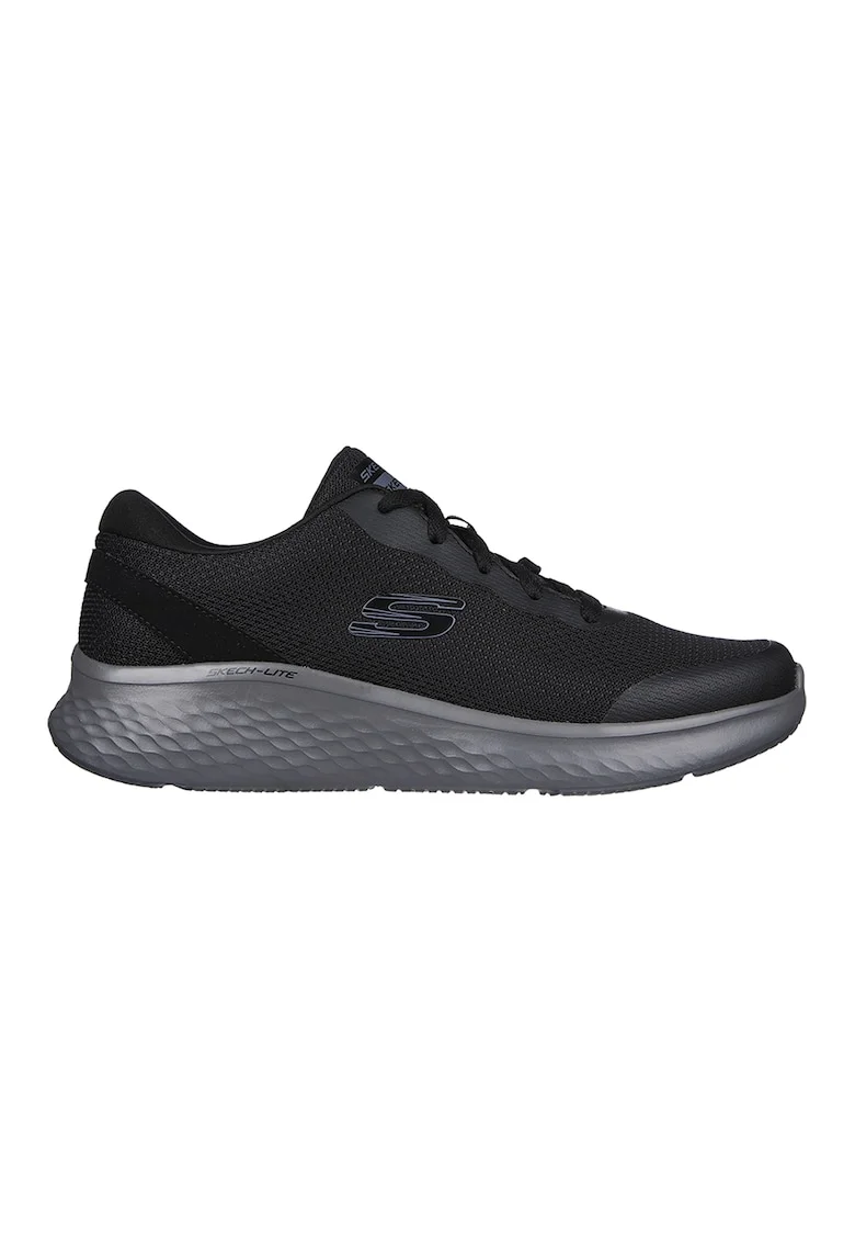 Pantofi sport cu amortizare si detalii peliculizate Skech-Lite Pro - Clear Rush, Negru/Gri inchis