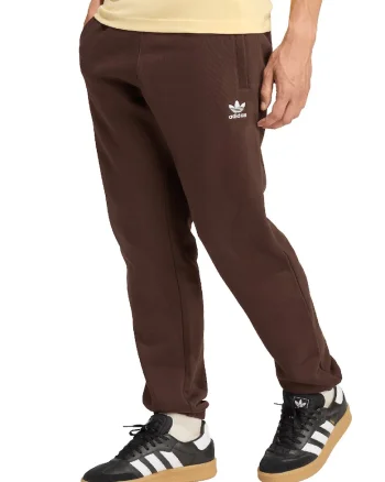 Pantaloni de trening slim fit cu buzunare Trefoil Essentials, Maro inchis