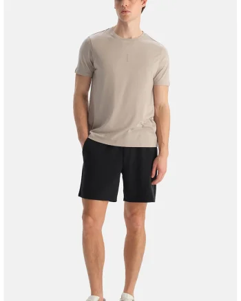 Pantaloni scurti de trening din amestec de modal, Negru